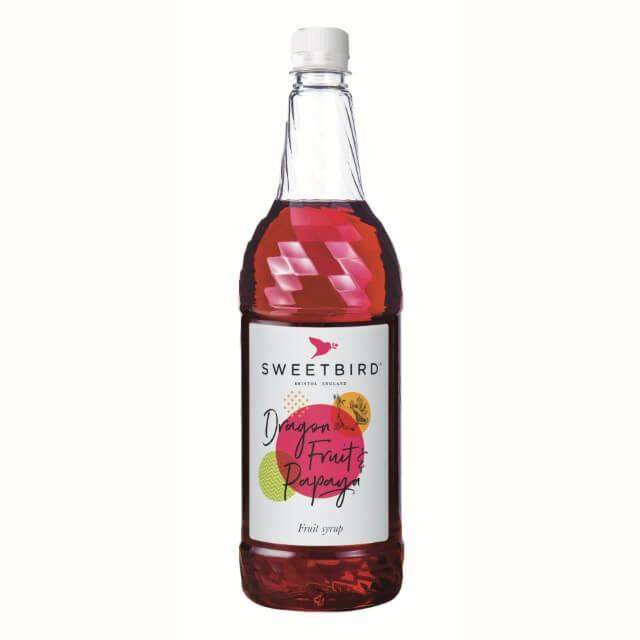 Sweetbird Dragonfruit & Papaya Syrup - 1 Litre Bottle